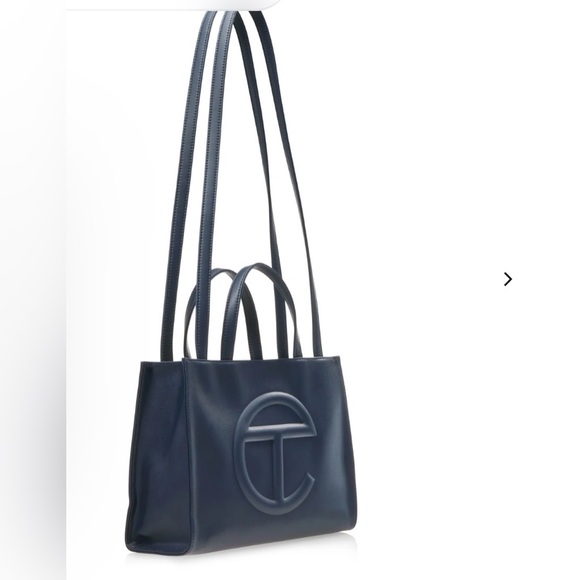 Telfar Schmedium Navy Blue Shopping Bag - Picture 2 of 14